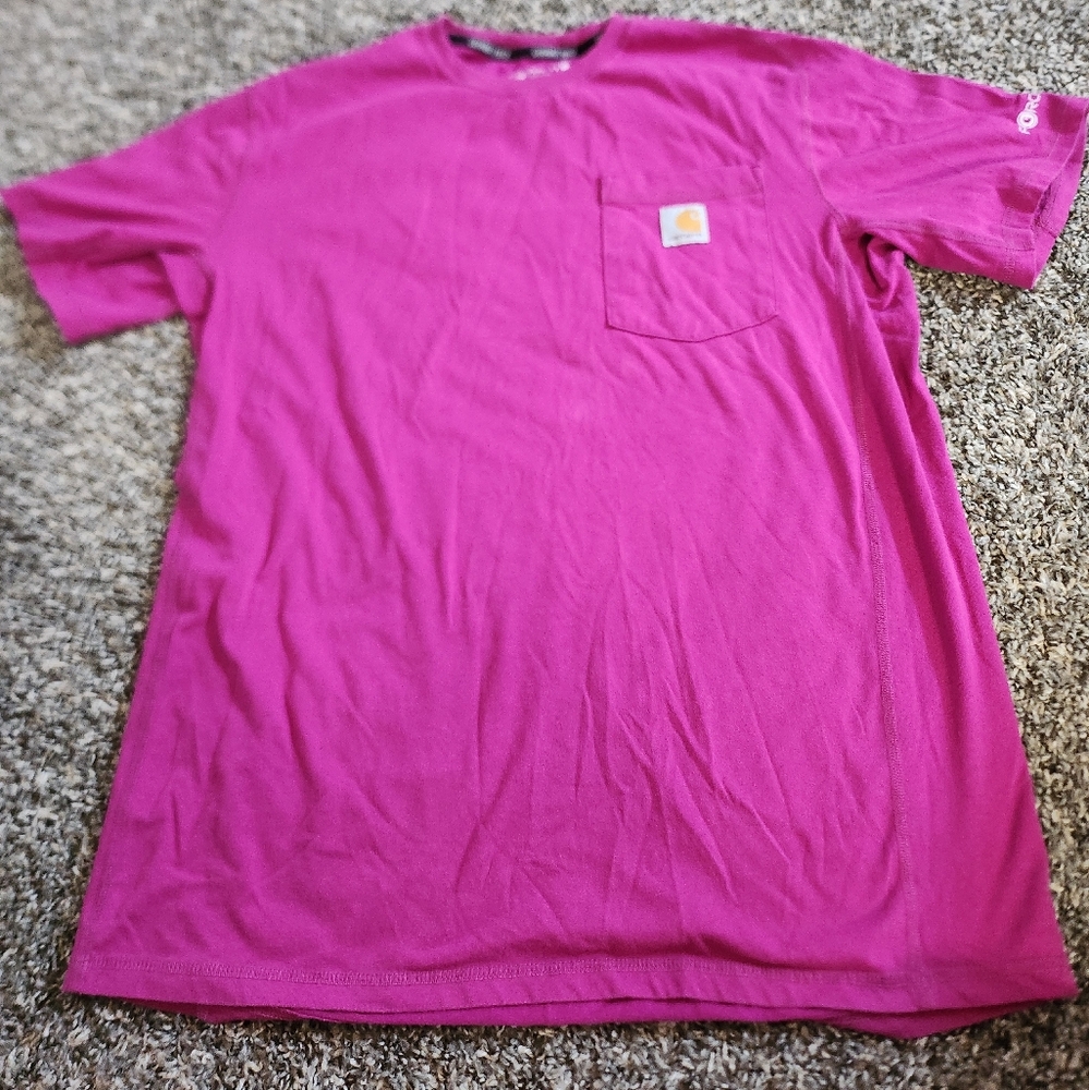 Carhartt Men's Vibrant Pink Short Sleeve Tee